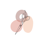 Icône représentant une paire de ciseaux de coiffure – symbole du service de coupe au Salon Maël Coiffure à Strasbourg.